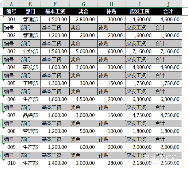 怎么用excel快速制作工资条