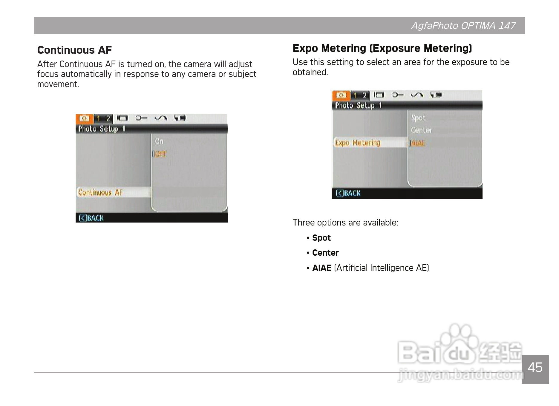 爱克发AgfaPhoto OPTIMA 147数码相机使用说明书:[5]