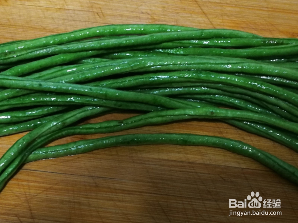 健康少调味料的--清炒豇豆