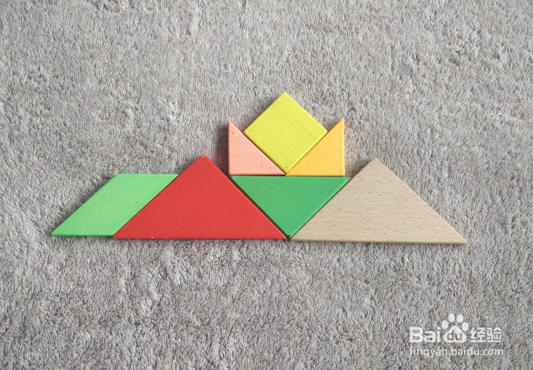 小岛用七巧板怎么拼?