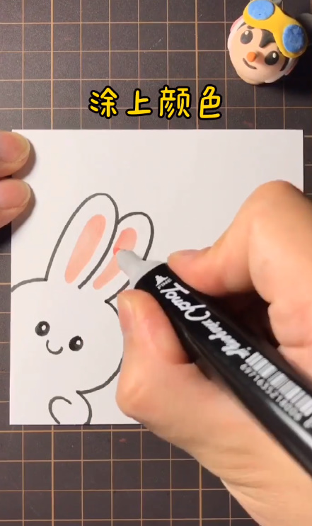 怎么画表白兔简笔画？