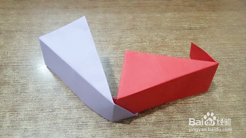三角盒的彩纸折法