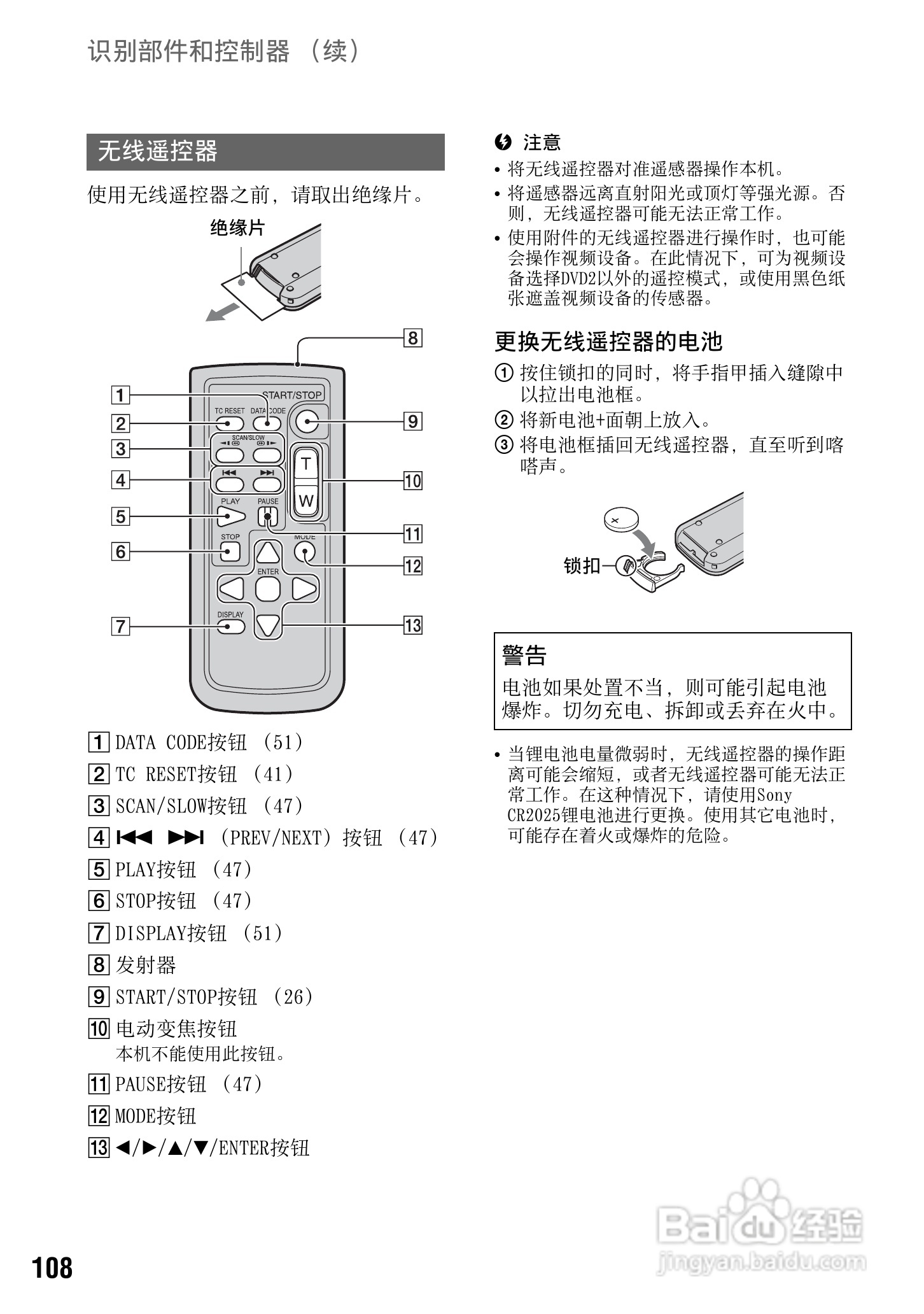 索尼NEX-FS100C数码摄像机使用说明书:[11]