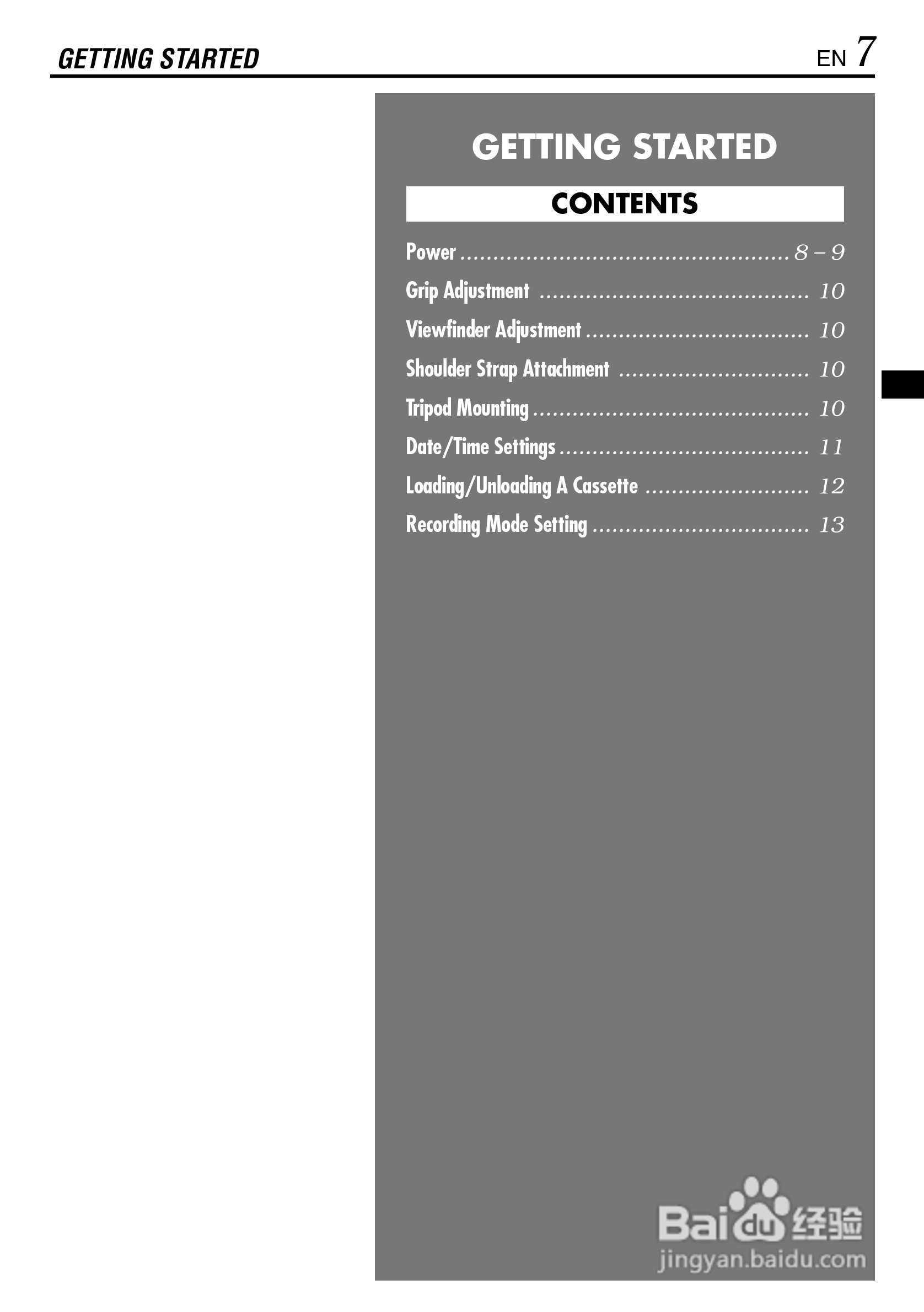 胜利JVC GR-DVL145数码摄像机使用说明书:[1]