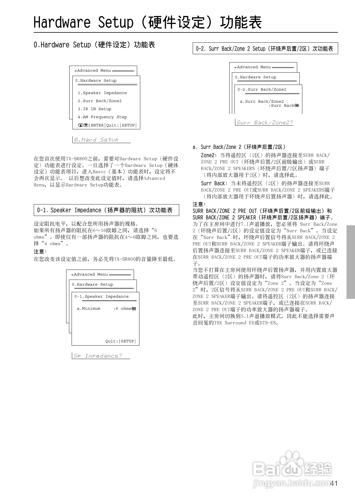 安桥AV接收机TX-SR800型使用说明书:[3]