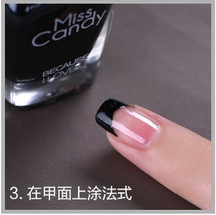美甲教程，怎么用甲油涂美甲花式角落