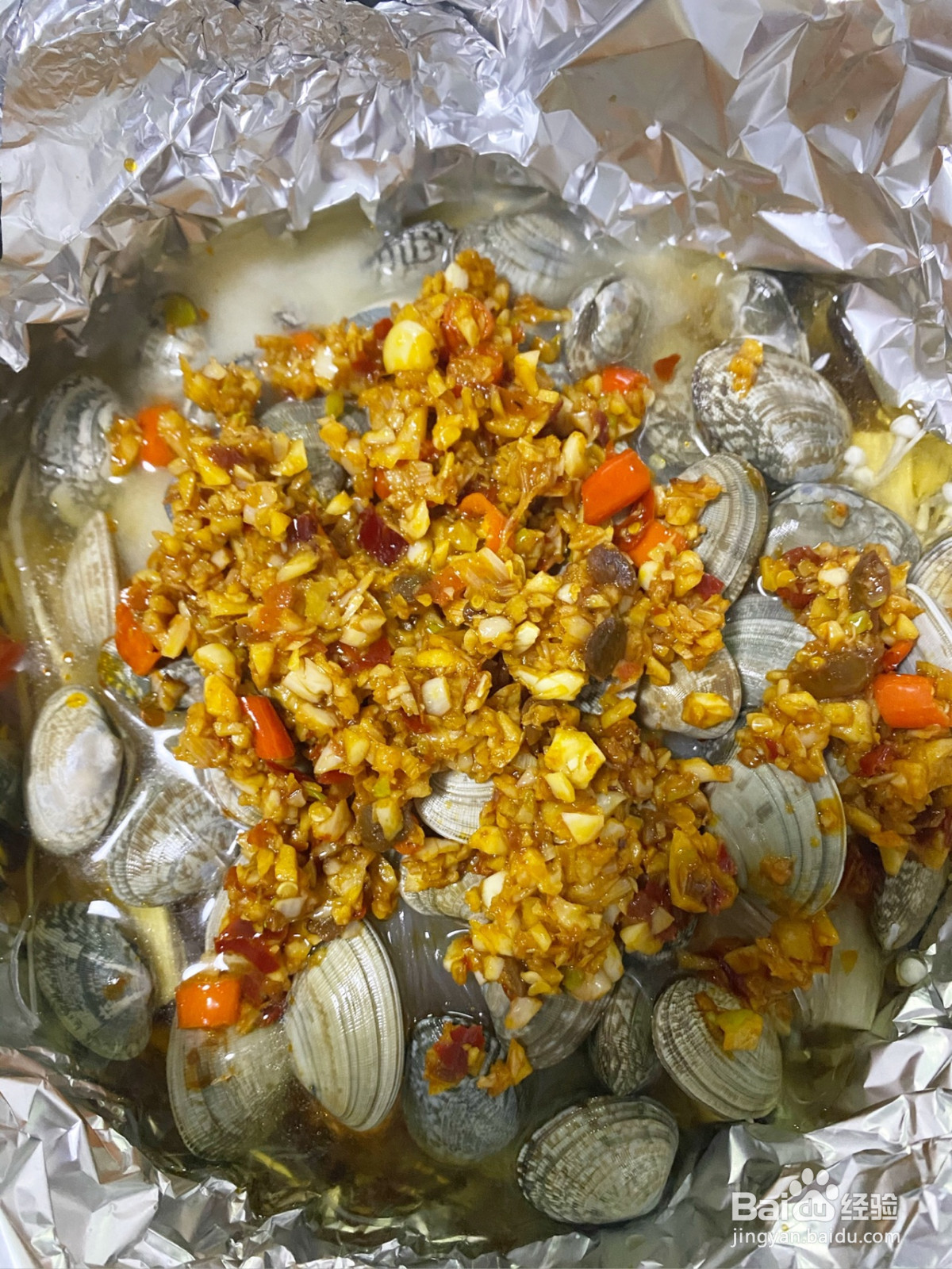 鲜辣又好吃的锡纸花甲粉的做法