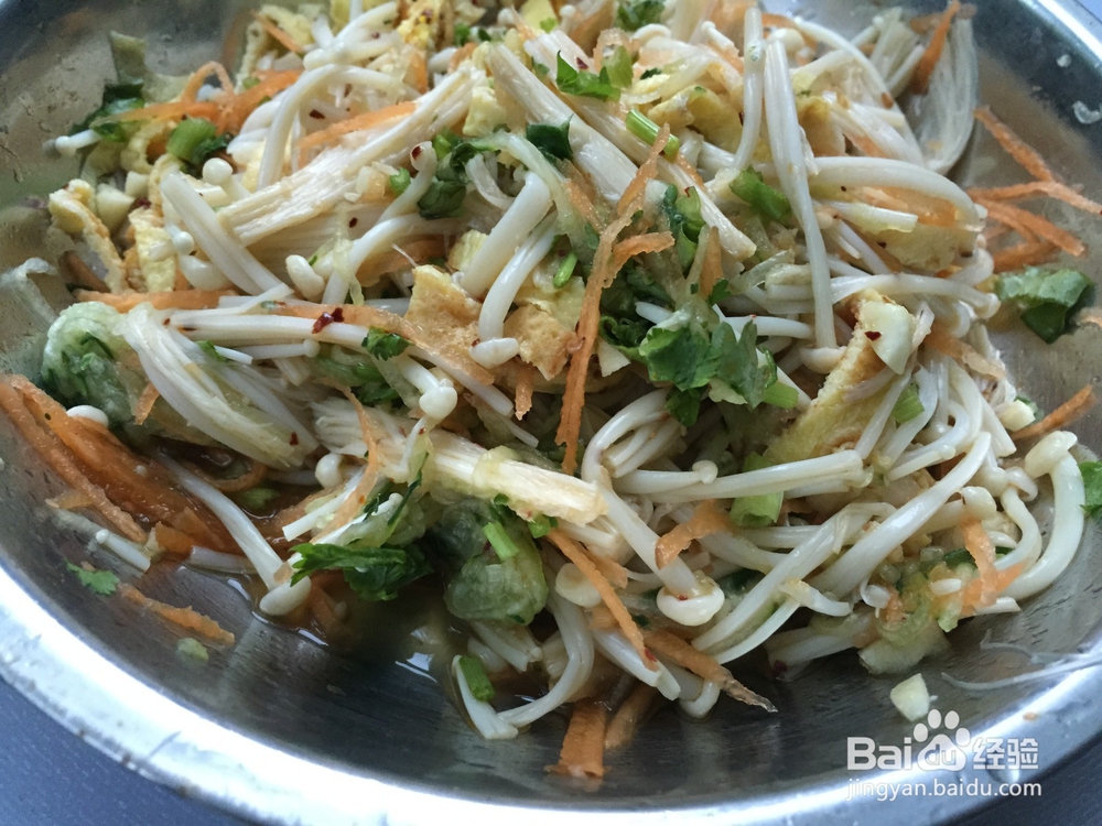 简单凉拌金针菇