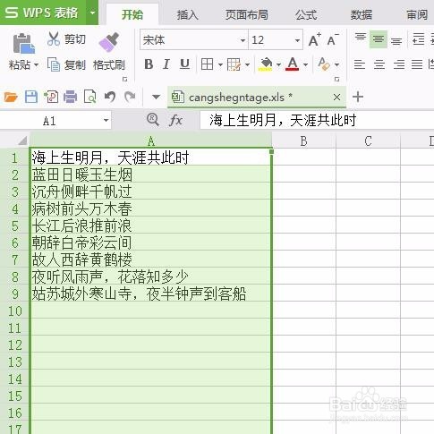 wps表格如何去除空格