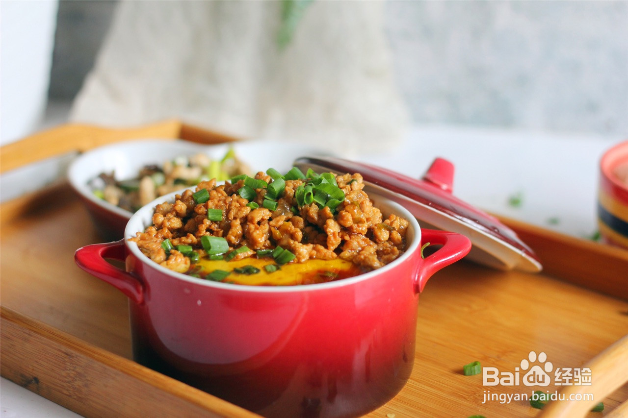 肉沫豆腐蒸蛋的做法