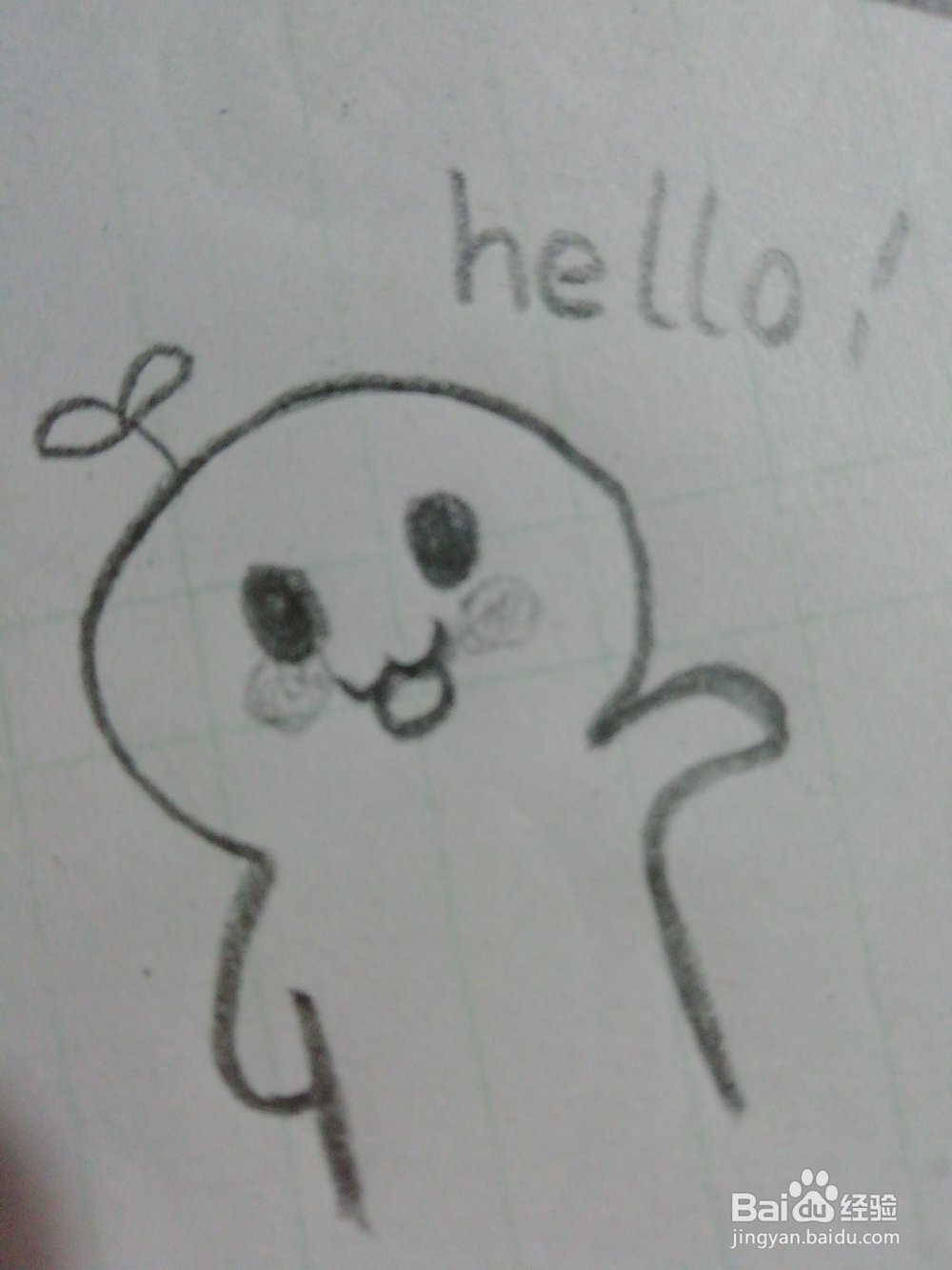表情包简笔画之“Hello”