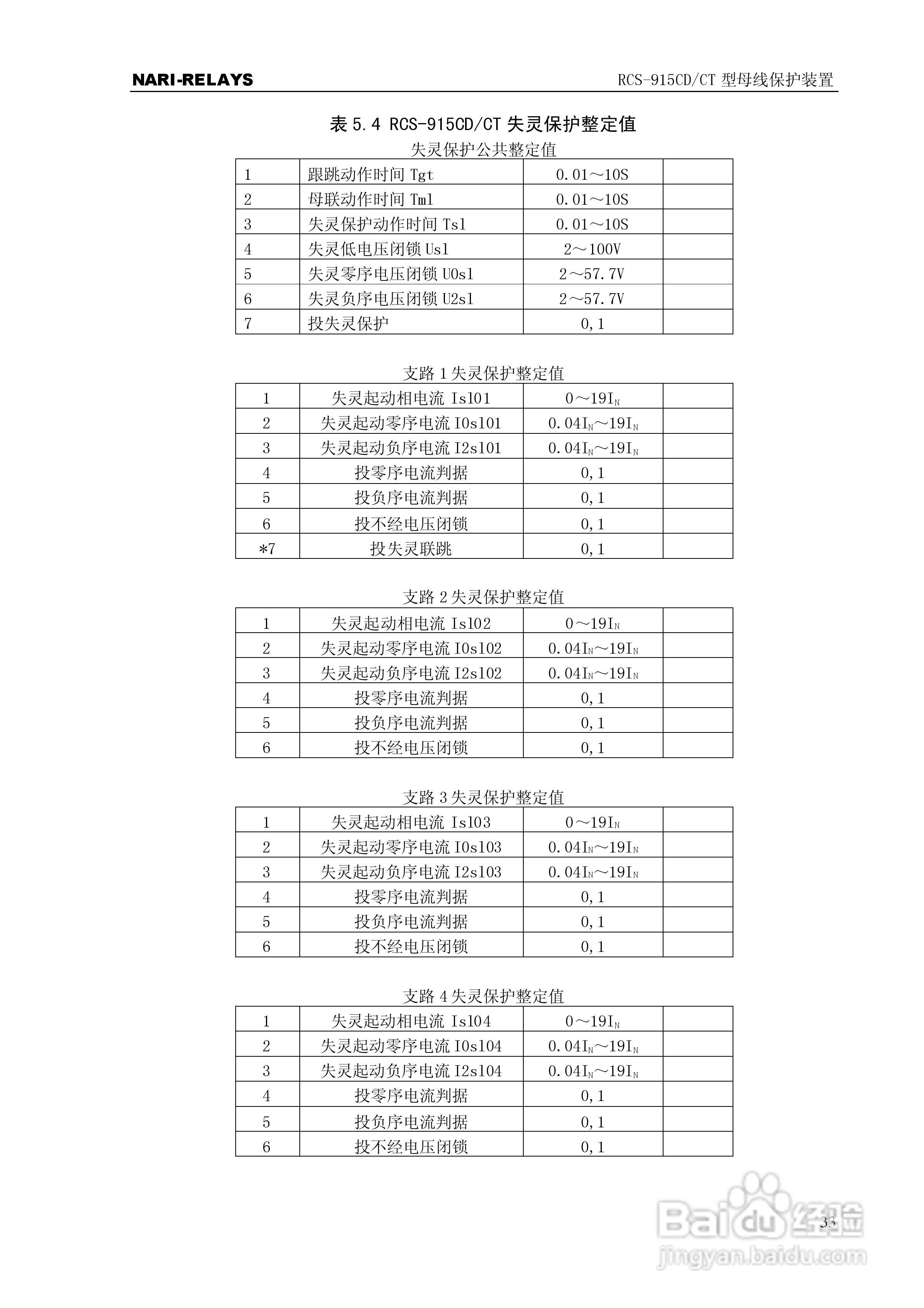 RCS-915CD/CT型微机母线保护装置使用说明书:[4]
