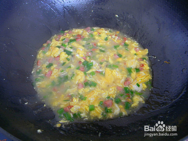 鸡蛋火腿盖浇饭的制作方法