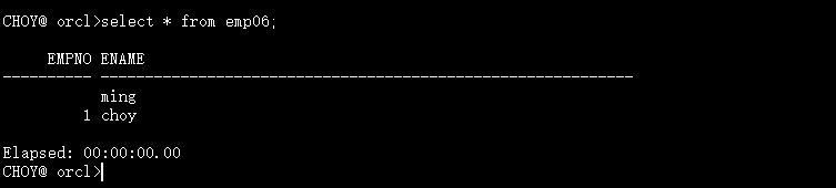 oracle创建与管理表
