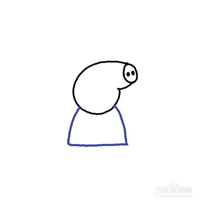 如何画小猪佩奇简笔画-分步图解