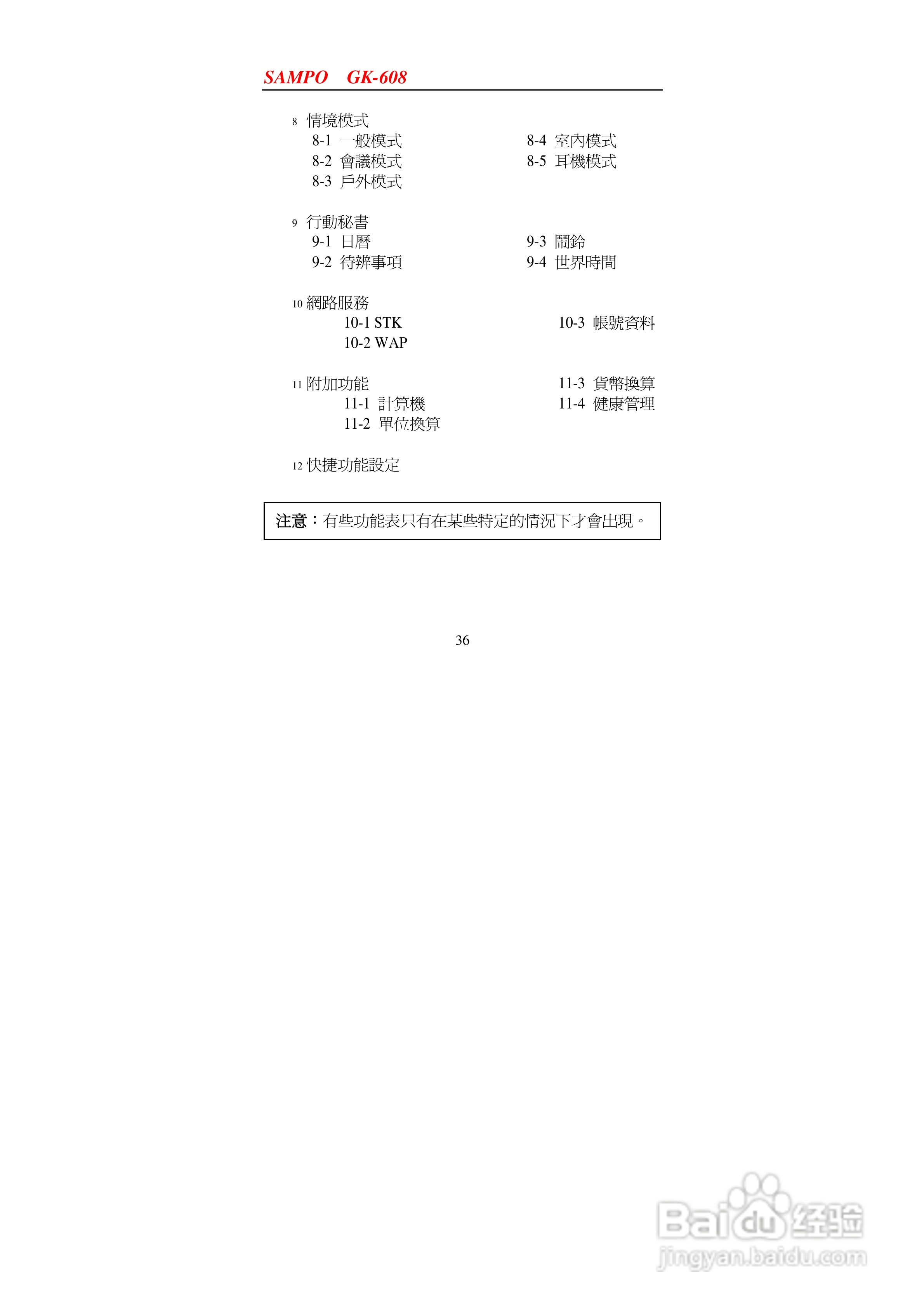 声宝GK-608型手机说明书:[4]