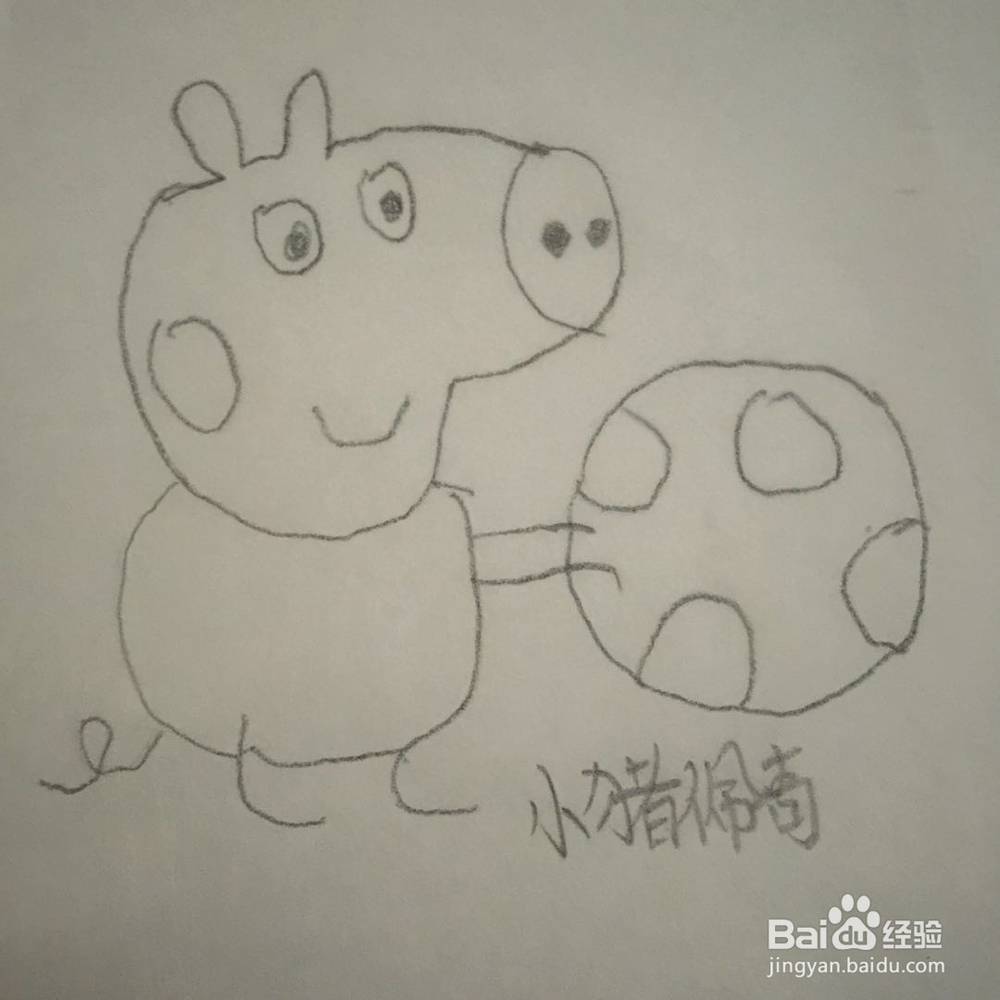 小猪佩奇的画法。