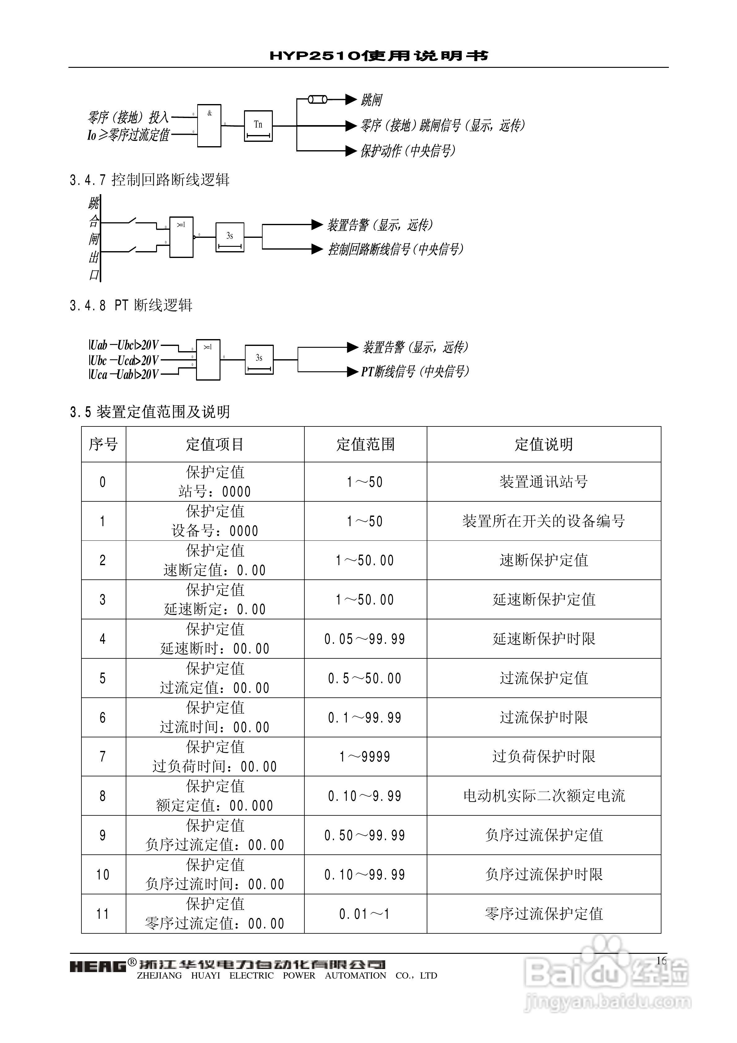 HYP2510 微机进线备自投保护监控装置使用说明书:[2]