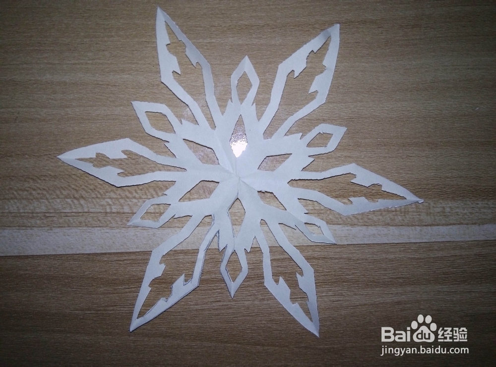 雪花剪纸图解---棱角雪花