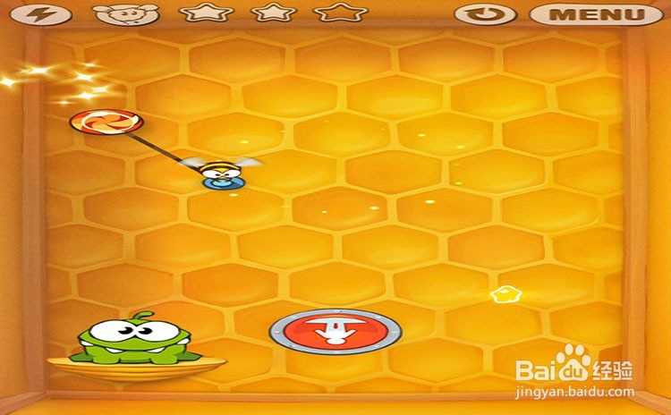 手机游戏割绳子level10-5三星攻略
