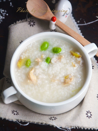 毛豆鸡肉粥的做法