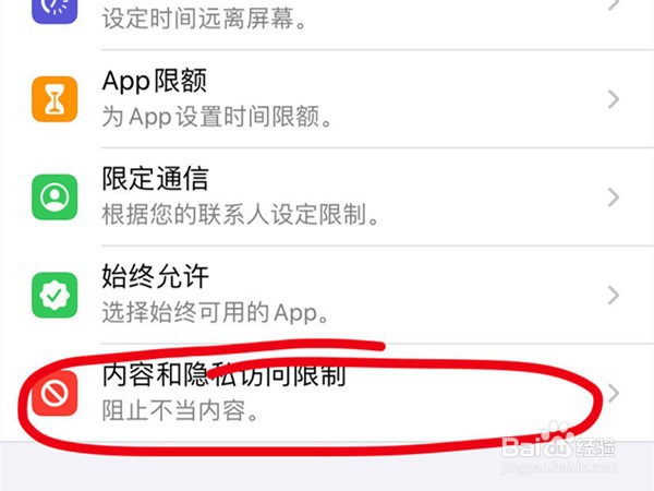 iphone手机访问限制功能在哪里