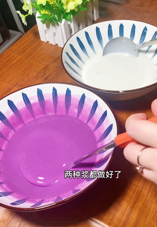 紫薯椰汁马蹄糕