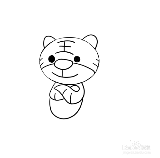 小老虎的简笔画(3)