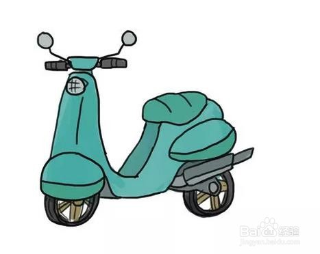 如何画摩托车