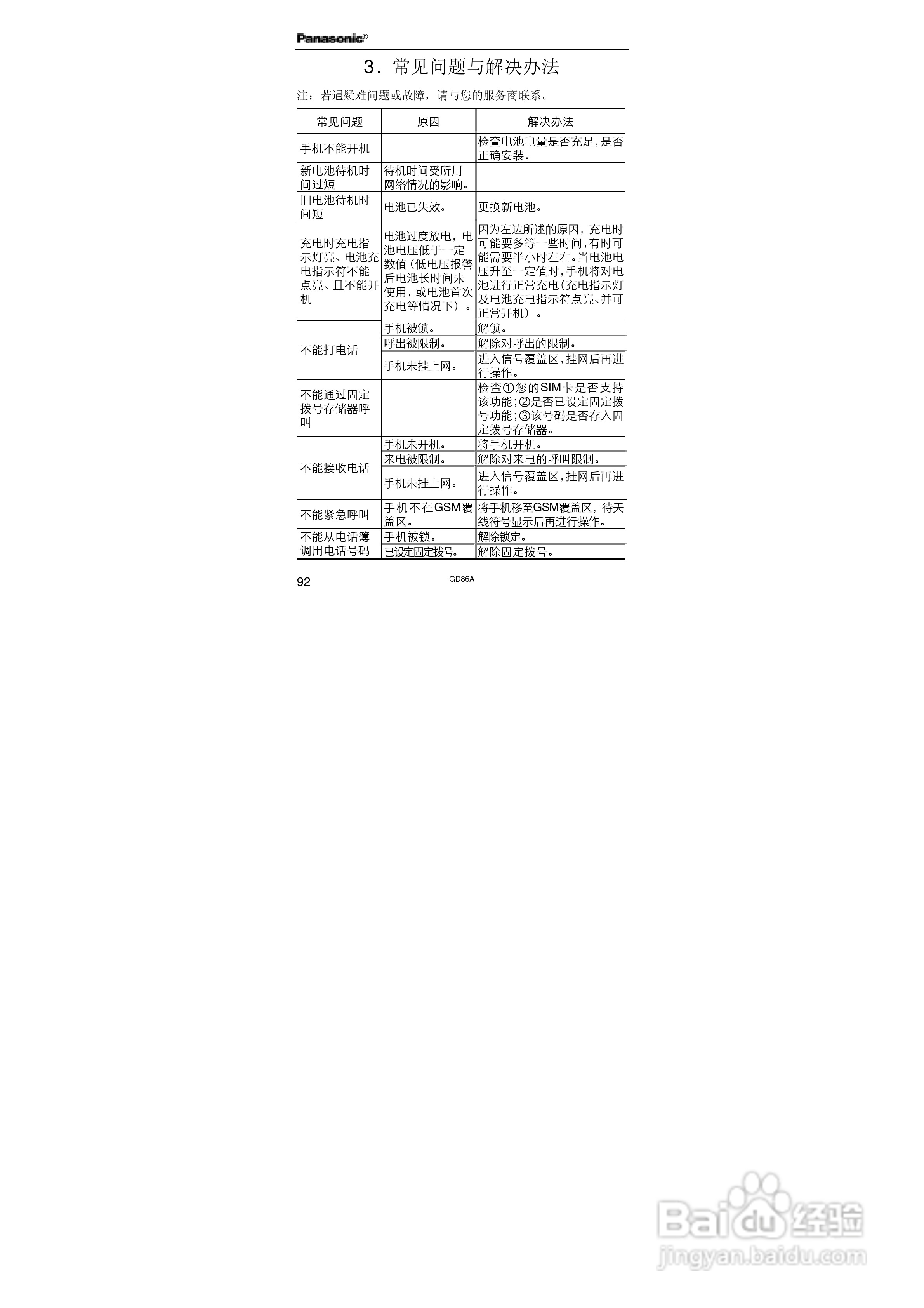 松下EB-GD86A手机使用说明书:[11]
