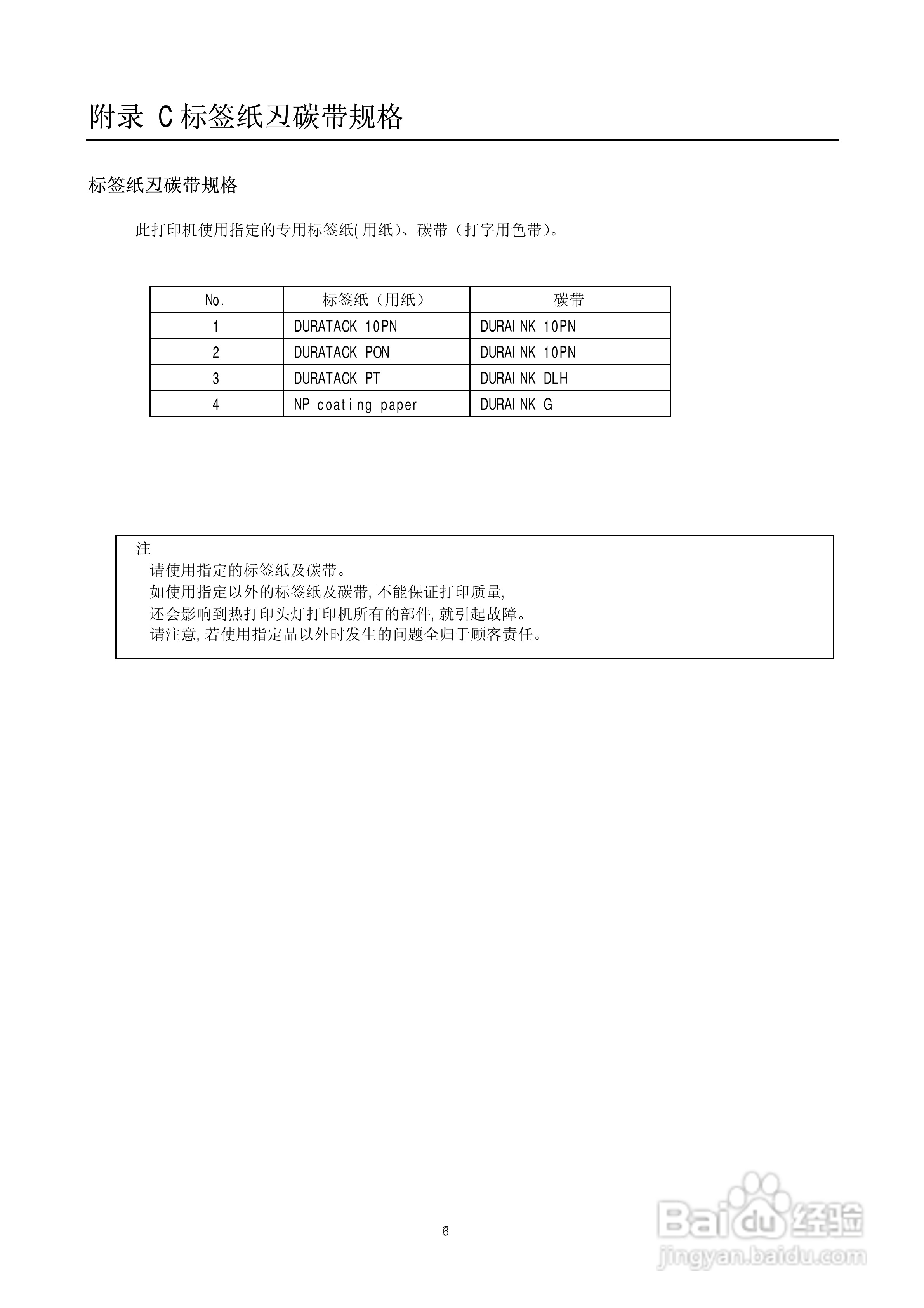 BARCODE PRINTER条形码打印机操作手册:[5]