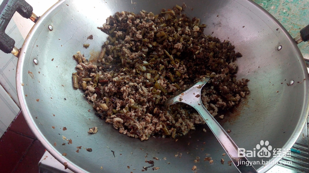 豇豆芽菜炒碎肉