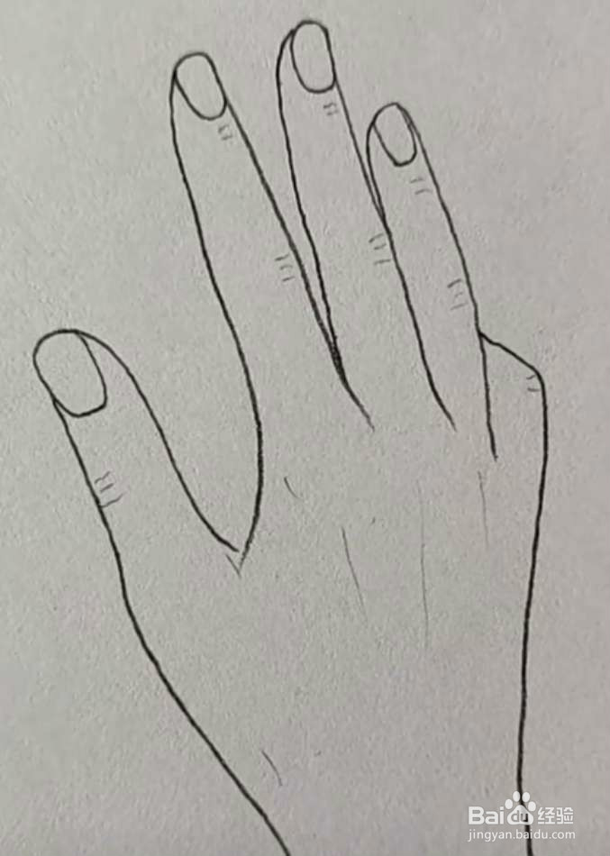 简笔画手怎么画呢