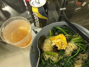 食补养生菠菜拌粉丝的做法