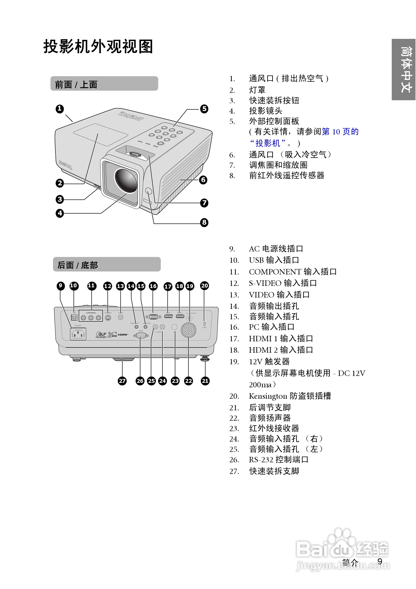 明基W1000+投影机使用说明书:[1]