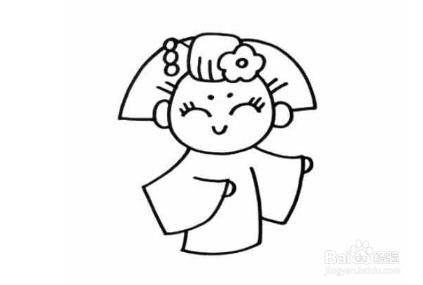 穿和服的日本人怎么画