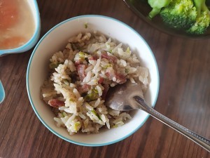 剩米饭加工的猪油菜饭的做法