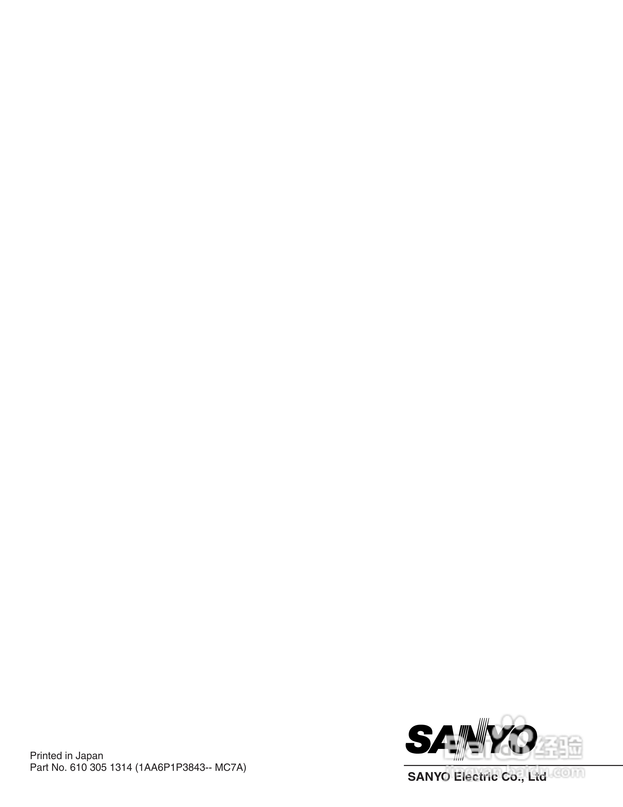 三洋 PLC-XF41投影机说明书:[6]