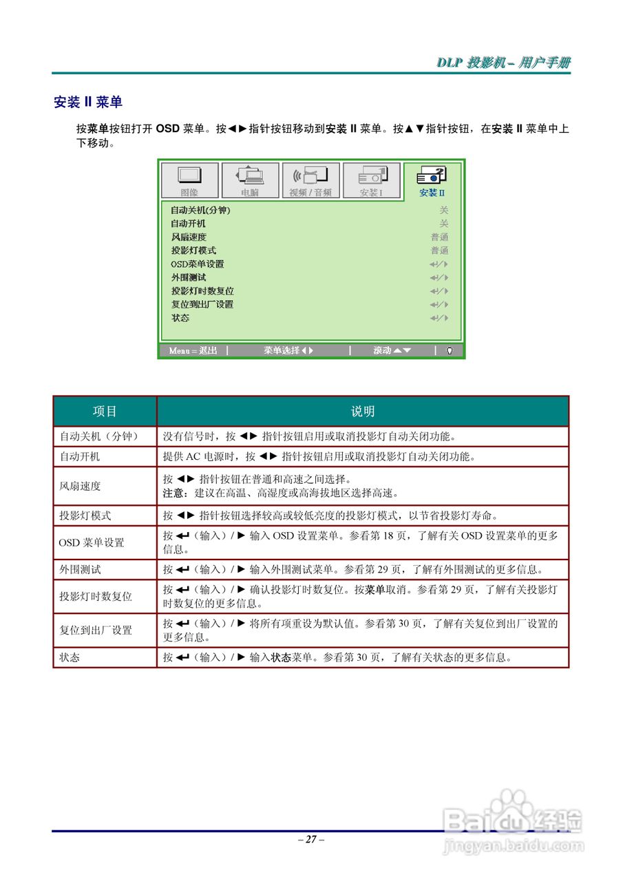 丽讯Vivitek D326 Series投影机说明书:[4]