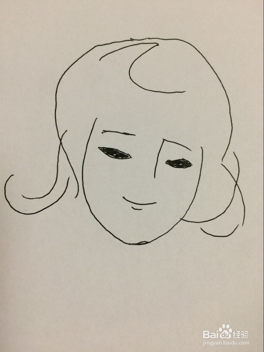 年轻妈妈头像简笔画法