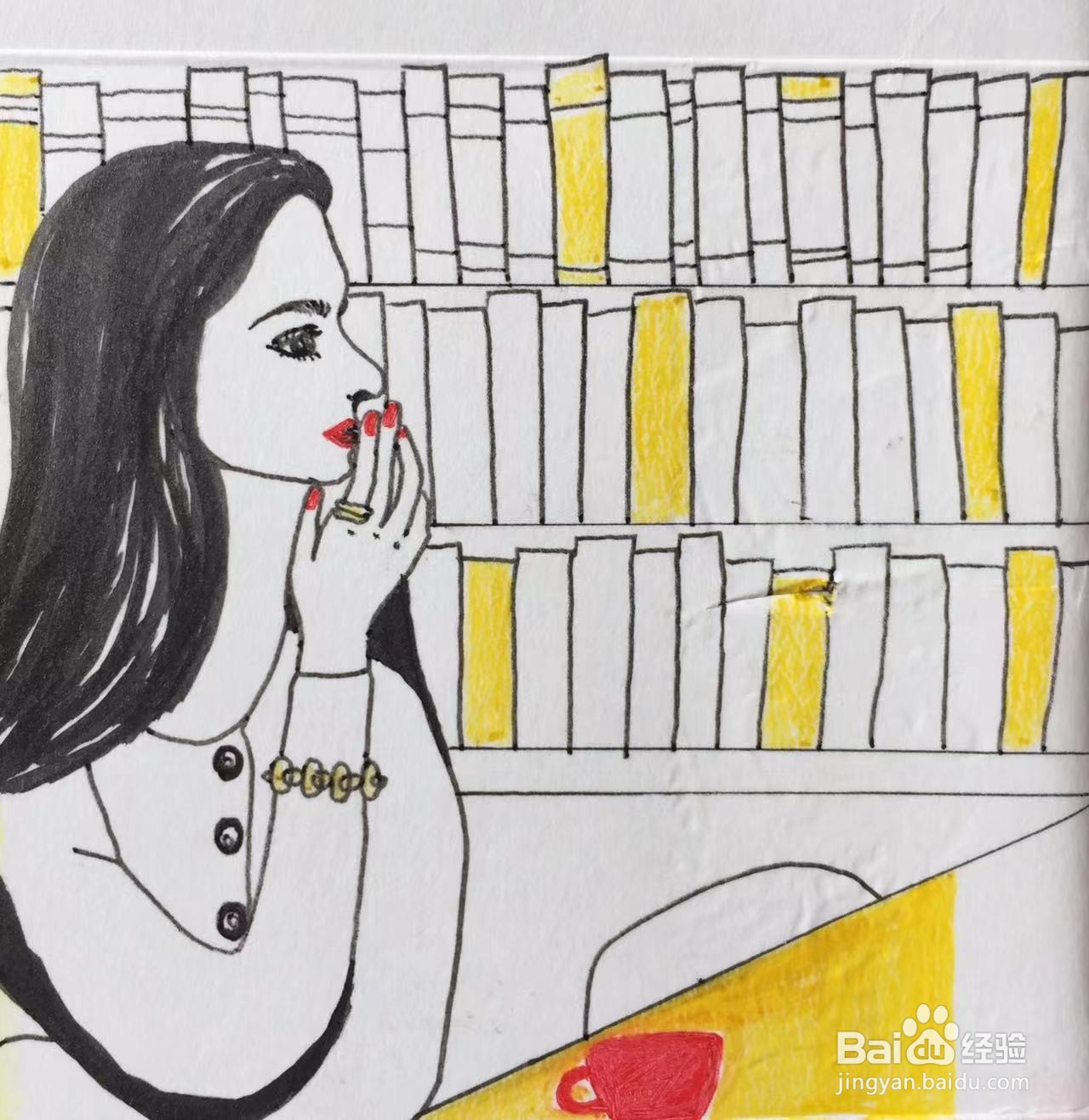 插画教程之咖啡店里的客人