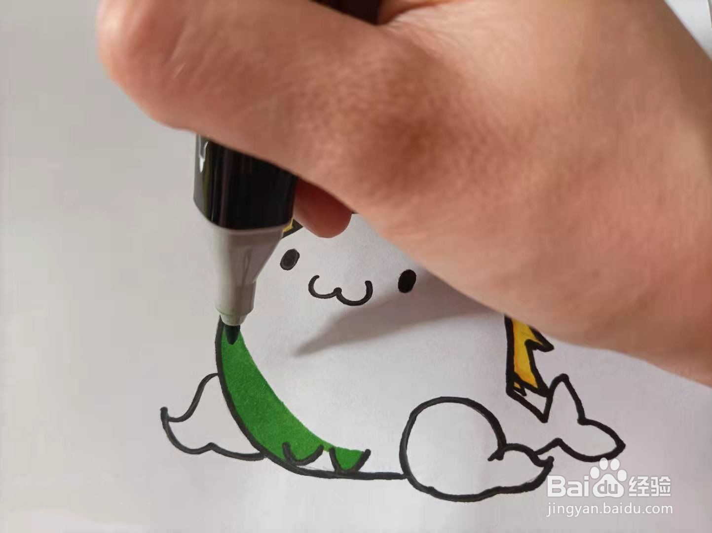 小青龙的手账图案怎么画