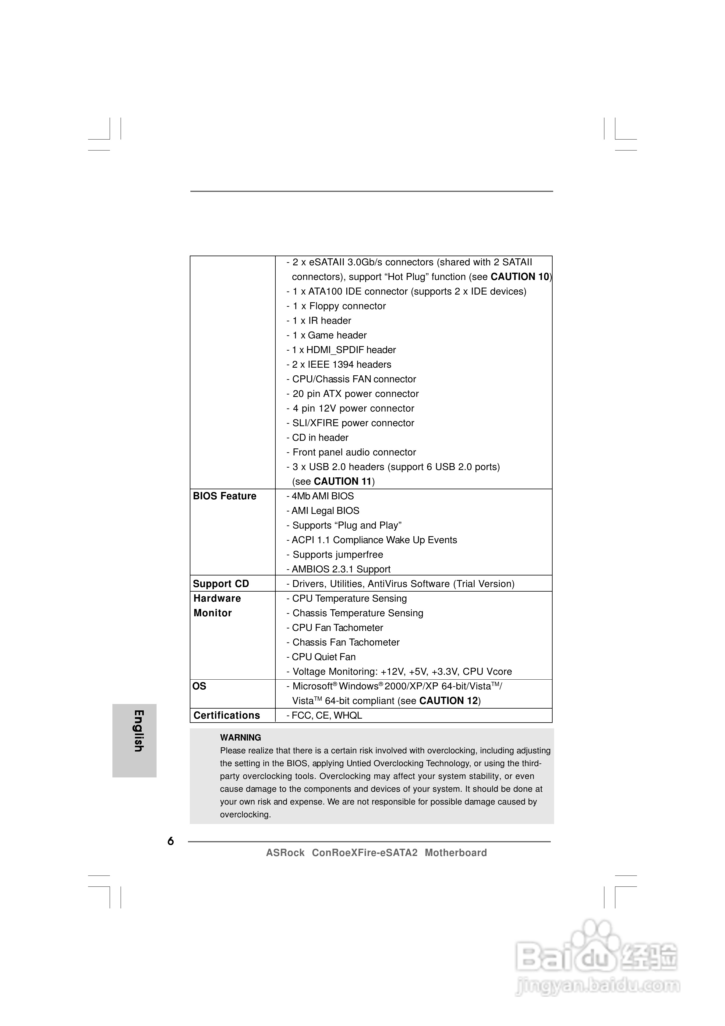 华擎ConRoeXFire-eSATA2型主板说明书:[1]
