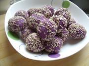 让宝宝越吃越聪明的紫薯果仁球