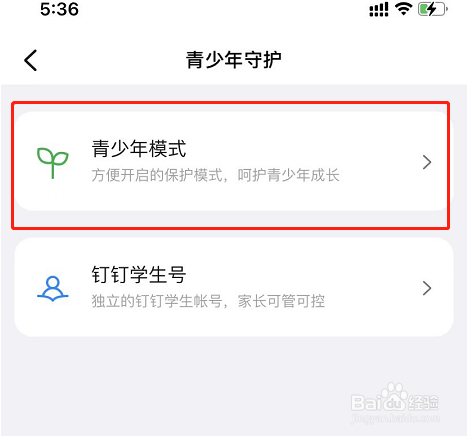 钉钉怎么开启青少年模式
