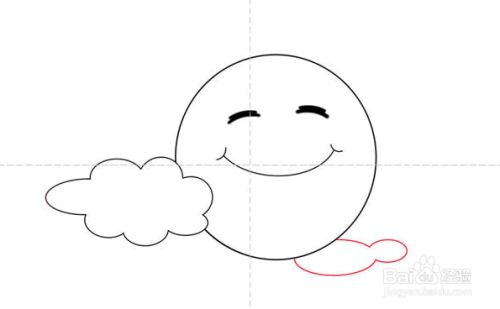 如何教孩子画一个圆圆的卡通月亮