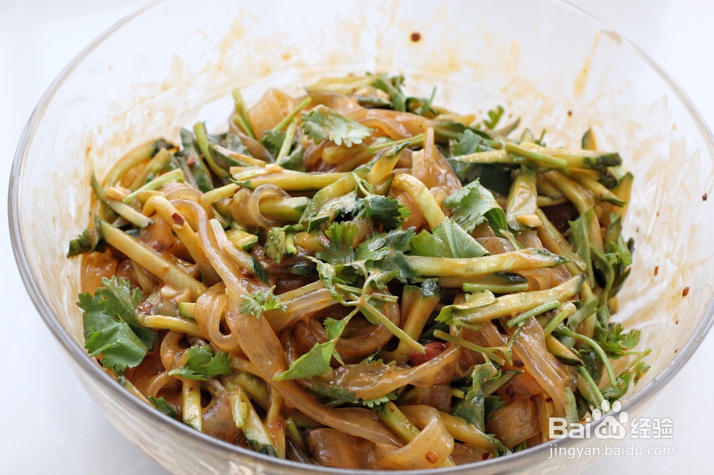 麻酱黄瓜拌宽宽粉怎么做