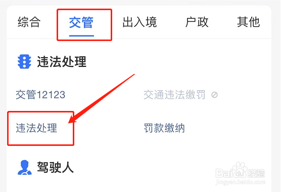 支付宝怎么查询车辆违章处理情况