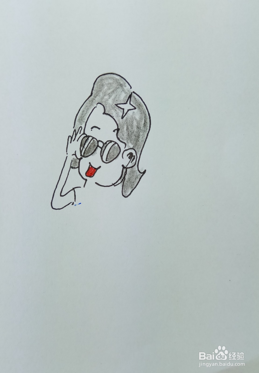 怎样画儿童简笔画“围裙妈妈戴眼镜”？