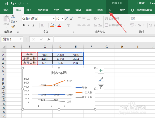 excel2019如何更改图表类型